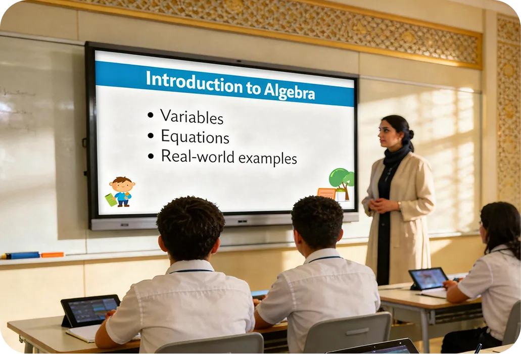 Smart classrooms for structured delivery in MENA schools